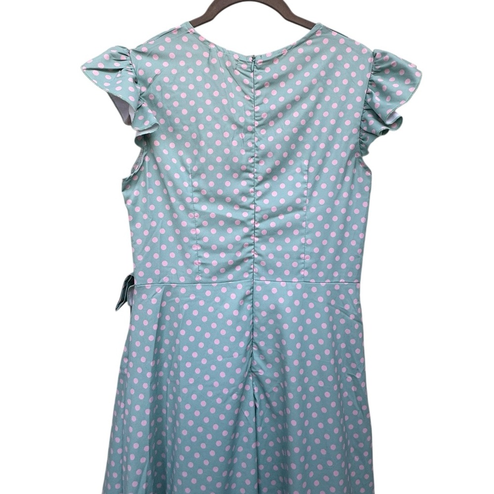 Marie Nicole Clothing Polka Dot Ruffle Dress size Small - Picture 7 of 7